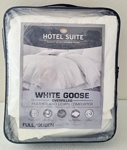 White goose overfilled feather - white,